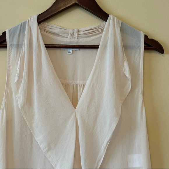 Babaton| Aritzia Feminine 'Tinsley'Cream 100% Silk Short Sleeve Blouse Sz M - Picture 2 of 5